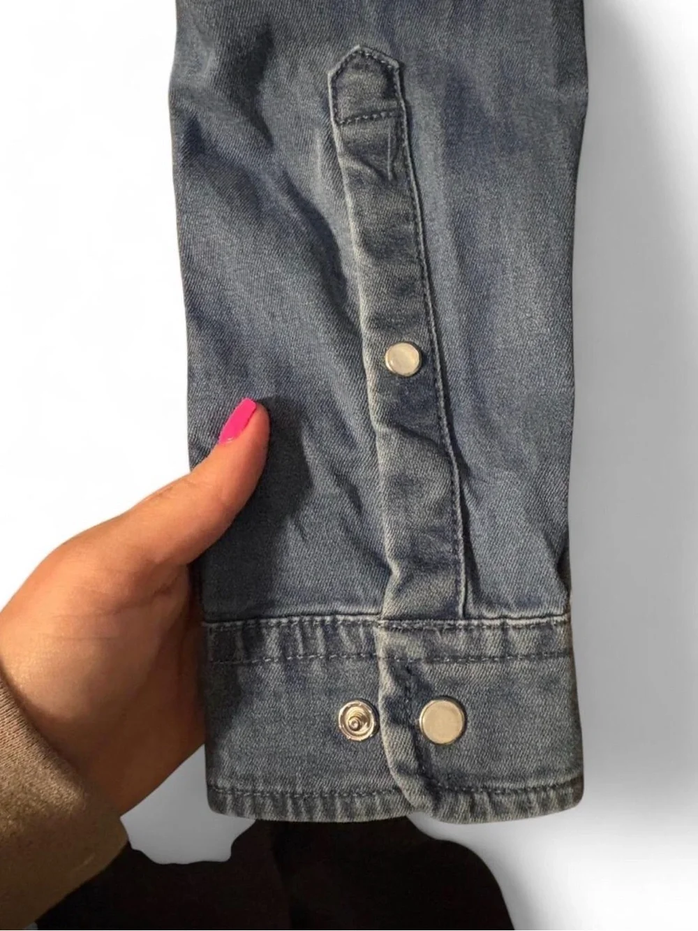ASOS Women's Denim Button-Down Shirt in Navy Blue - Picture 3 of 5